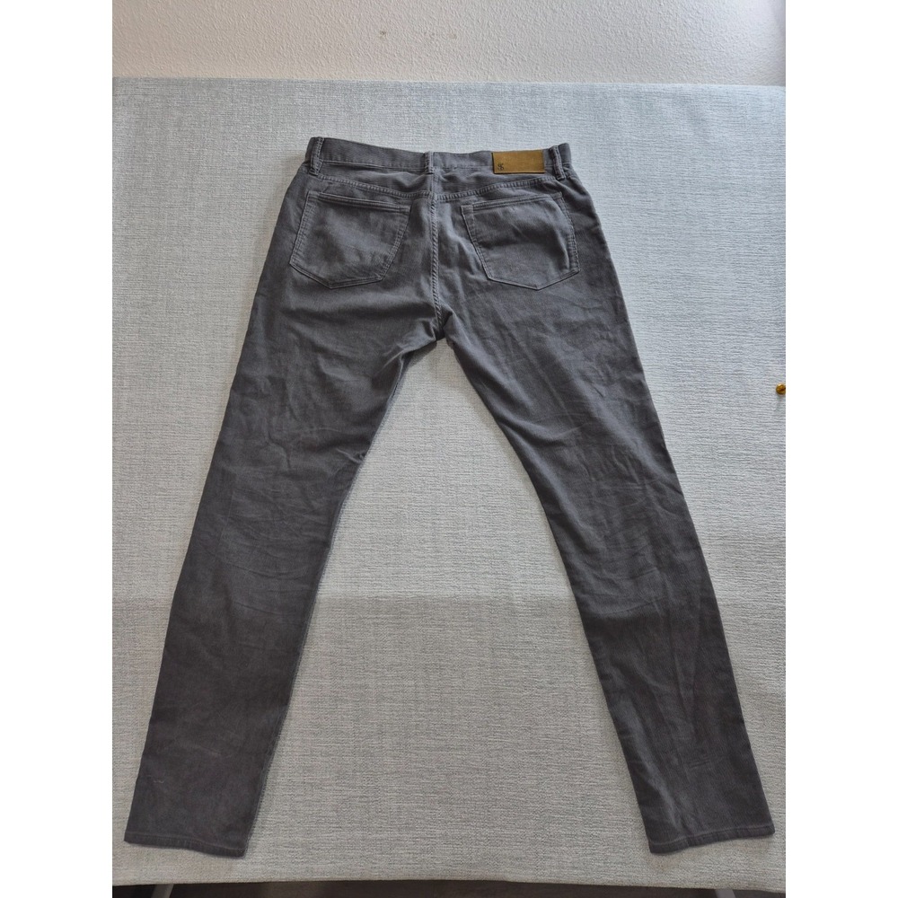 Todd Snyder Corduroy Pants Mens 34x34 Gray Slim Fit Medium Wash Tapered Leg
